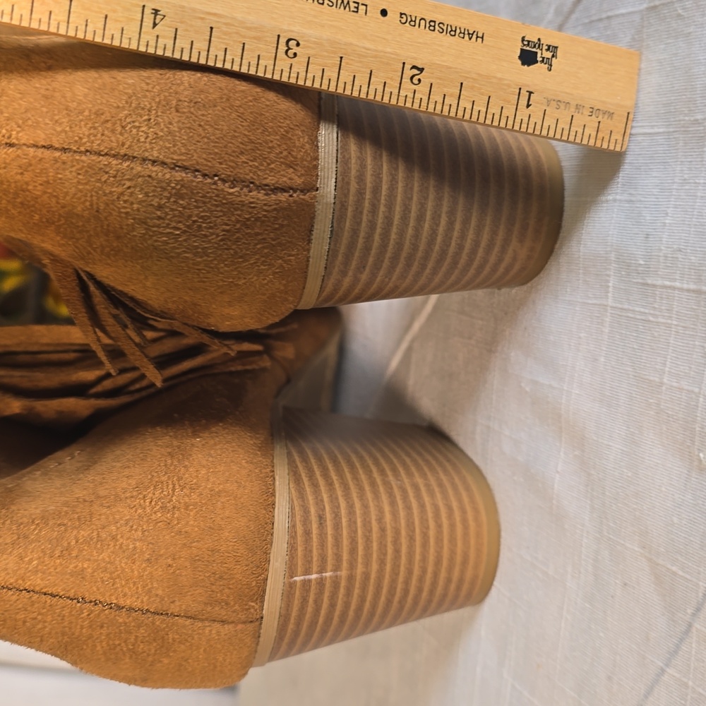 Brash Brown Fringe Ankle Boots Size 11 - Picture 9 of 12